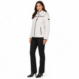 DKNY Asymmetrical Zip Puffer Jacket In White