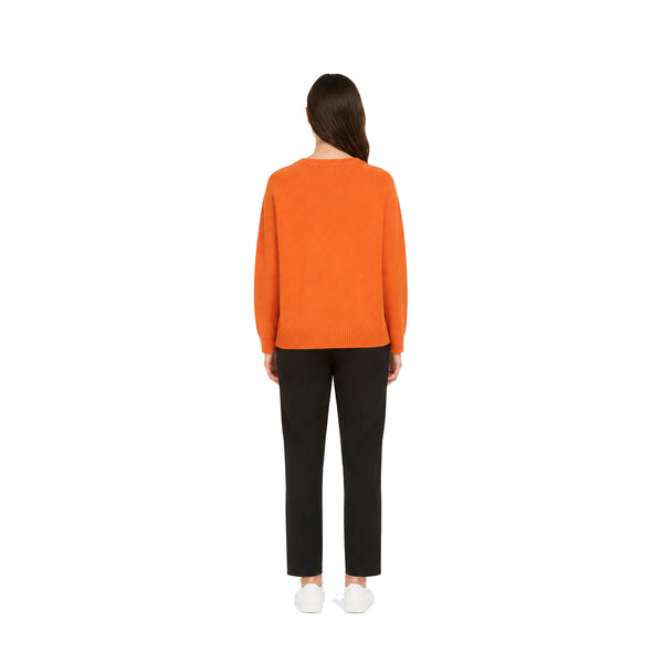 Max Mara Knit Sweater in Vibrant Orange