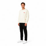 Pull&Bear Crewneck Sweatshirt in Off-White