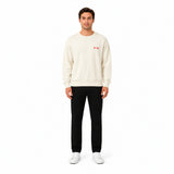 Pull&Bear Crewneck Sweatshirt in Off-White