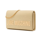 Love Moschino Logo Chain Crossbody Bag in Beige
