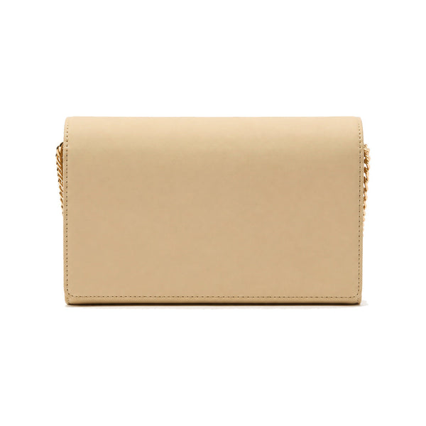 Love Moschino Logo Chain Crossbody Bag in Beige